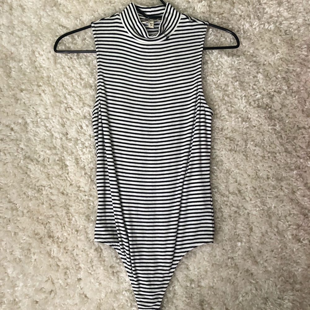 Striped Mockneck Bodysuit